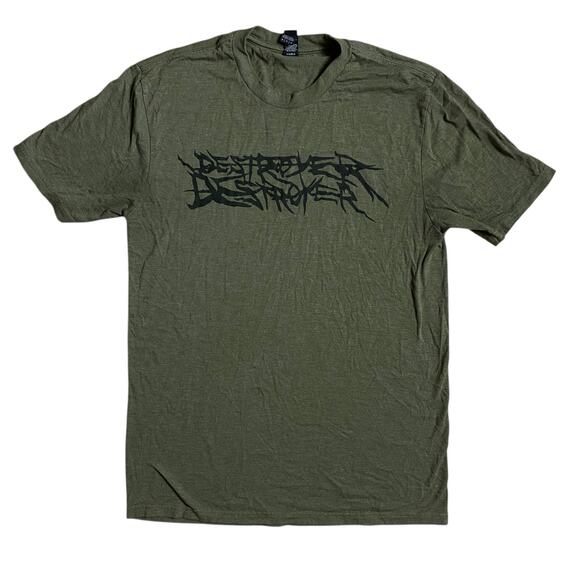 Destroyer Destroyer Band Shirt Green Medium Wax Vessel Metalcore Grindcore Math - Picture 1 of 4
